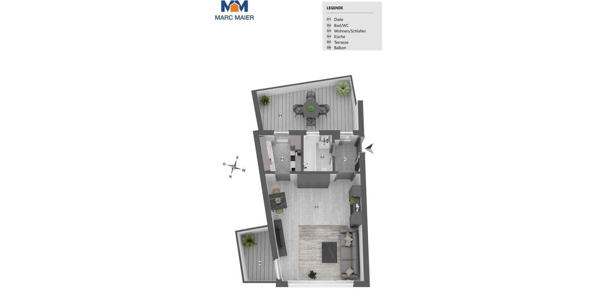 Etagenwohnung Stuttgart Süd - 1 Zimmer, 219.900&euro; | Angebot:25773644
