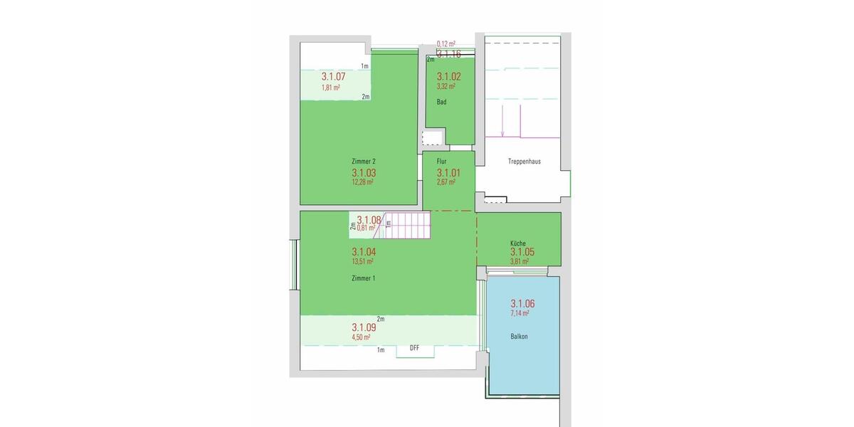 Maisonettenwohnung Stuttgart Zuffenhausen - 3 Zimmer, 60 m&sup2;, 1.000&euro; | Angebot:25936819