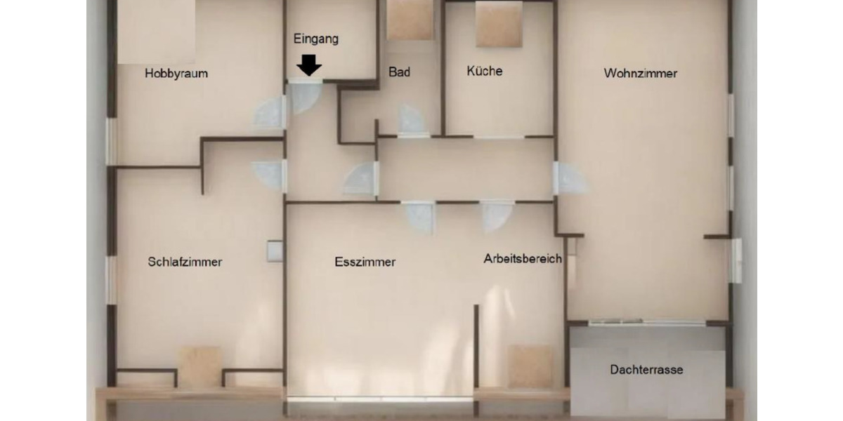 Dachgeschoßwohnung Stuttgart Luginsland - 4.5 Zimmer, 129 m&sup2;, 1.800&euro; | Angebot:25539472