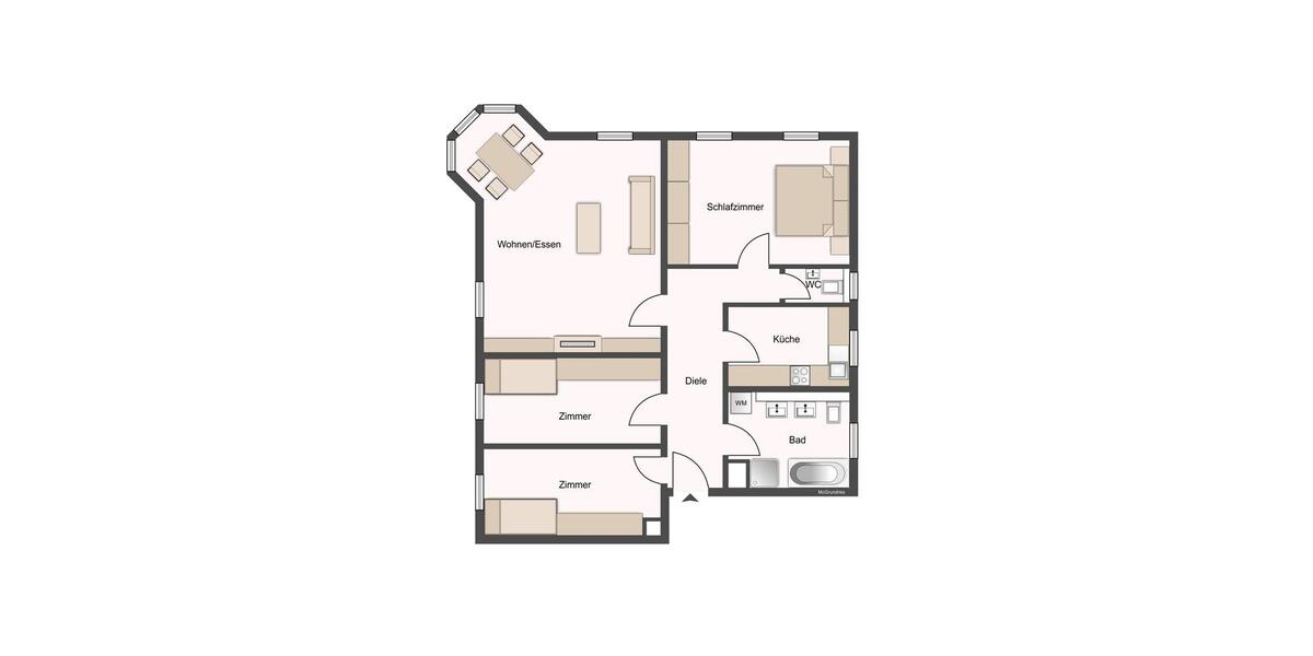 Etagenwohnung Weissach - 4 Zimmer, 99 m&sup2;, 1.400&euro; | Angebot:25380387