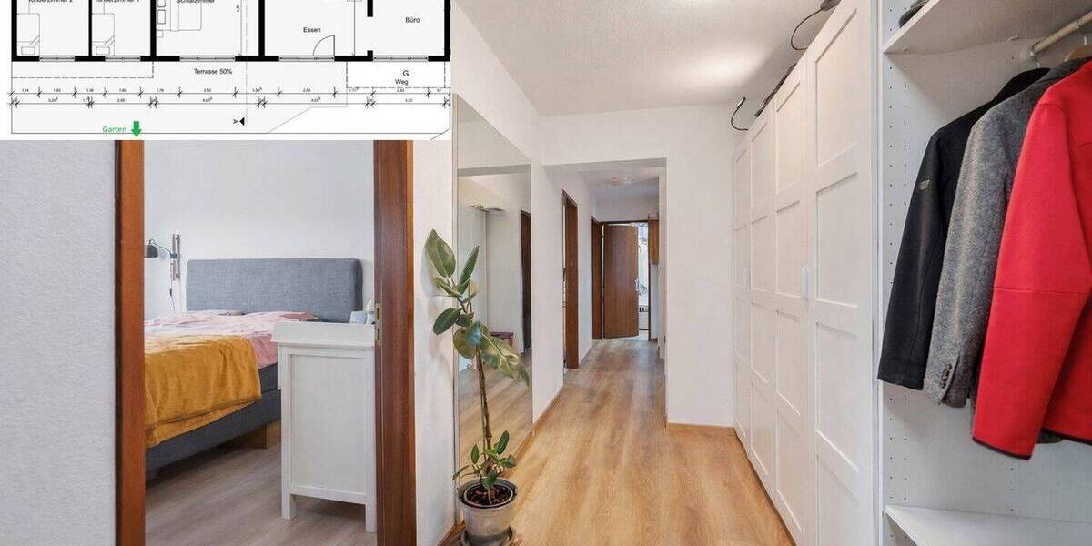 Etagenwohnung Esslingen Zell - 4 Zimmer, 137 m&sup2;, 385.000&euro; | Angebot:25969939
