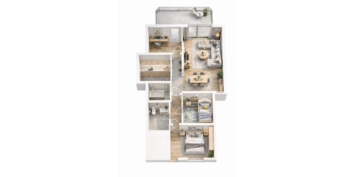 Terrassenwohnung Remseck am Neckar Neckarrems - 4 Zimmer, 97 m&sup2;, 397.000&euro; | Angebot:25666312