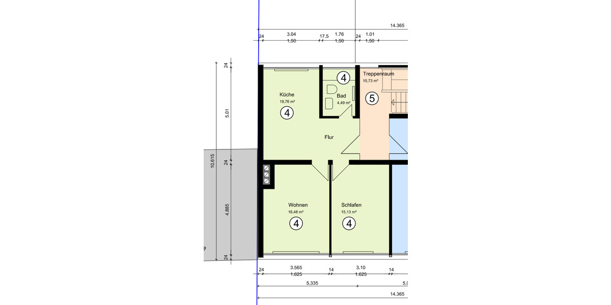 Etagenwohnung Bietigheim-Bissingen Bissingen - 2 Zimmer, 56 m&sup2;, 900&euro; | Angebot:25815172