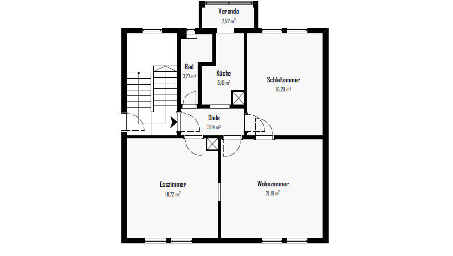 Etagenwohnung Stuttgart Ost - 3 Zimmer, 70 m&sup2;, 295.000&euro; | Angebot:25927368