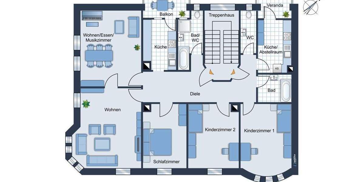 Etagenwohnung Stuttgart Stuttgart-Süd Süd - 5 Zimmer, 147 m&sup2;, 695.000&euro; | Angebot:25662814
