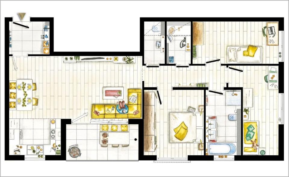 Etagenwohnung Ilsfeld - 4 Zimmer, 99 m&sup2;, 1.340&euro; | Angebot:24963218