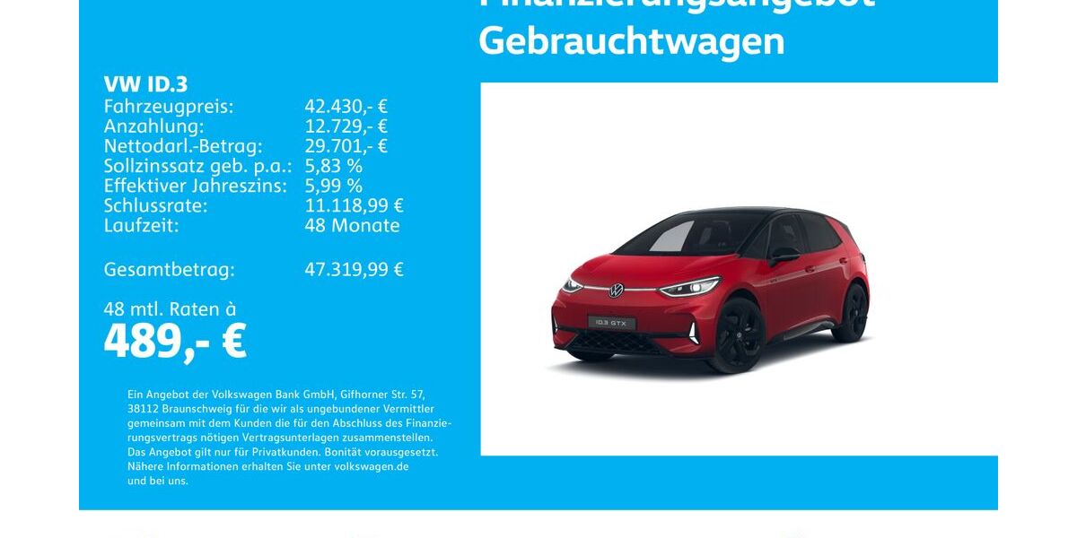 VW ID.3 17.915 km 42.430 &euro; Stuttgart-Wangen 70188
