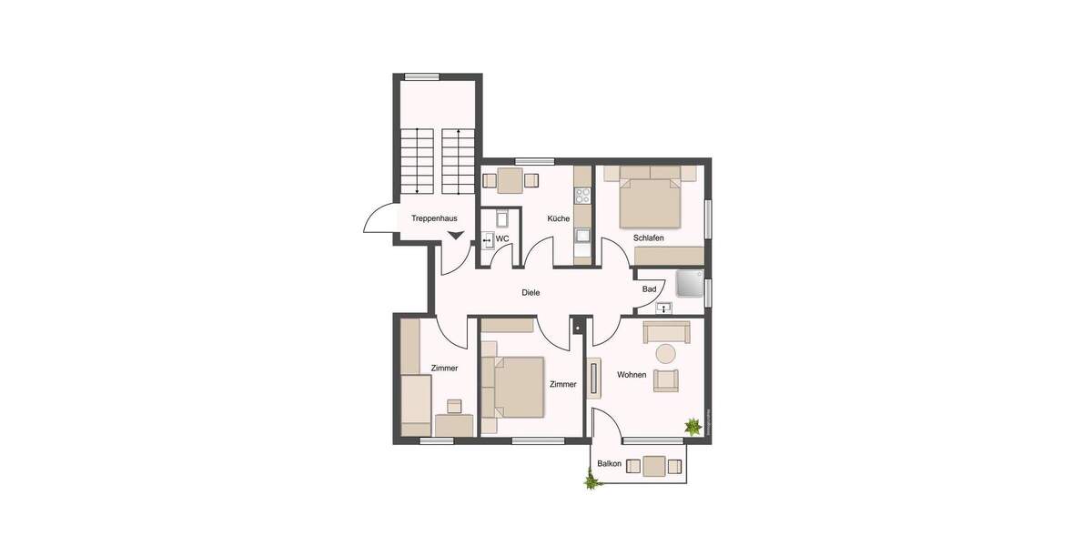 Etagenwohnung Asperg - 4 Zimmer, 82 m&sup2;, 229.000&euro; | Angebot:25746227
