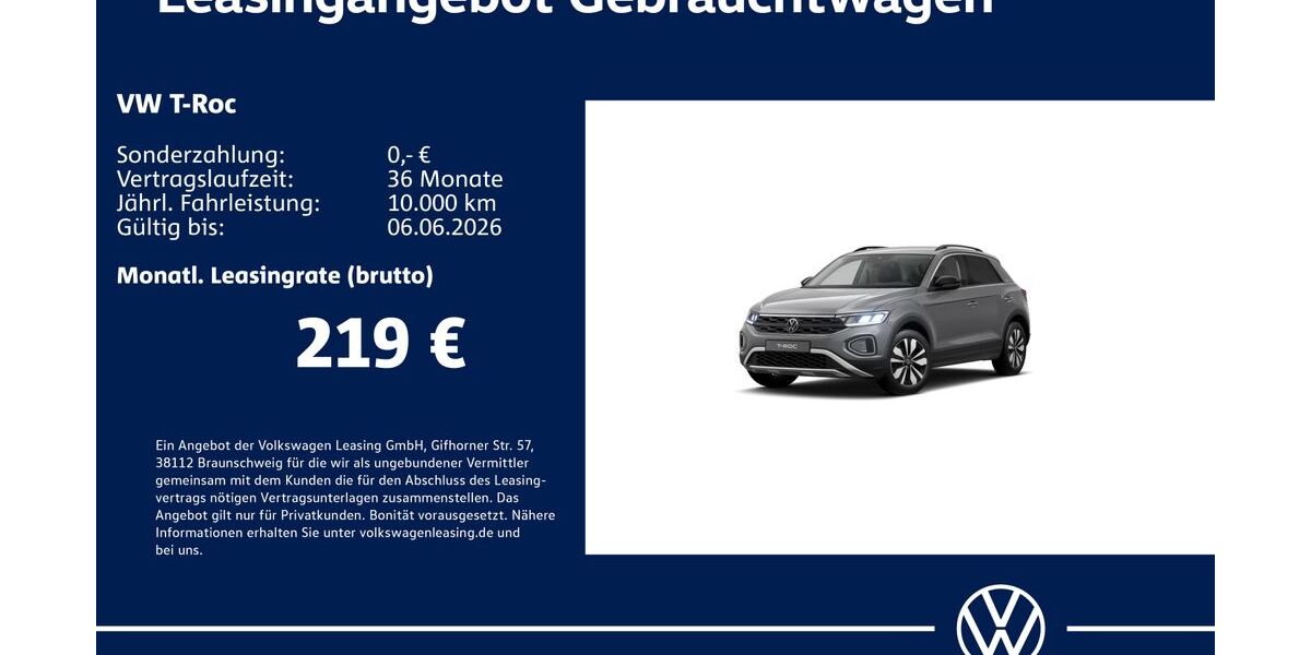 VW T-Roc 26.610 km 21.430 &euro; Stuttgart-Feuerbach 70469