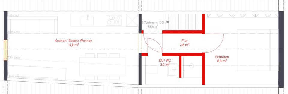 Dachgeschoßwohnung Denkendorf - 2.5 Zimmer, 28 m&sup2;, 600&euro; | Angebot:27540390