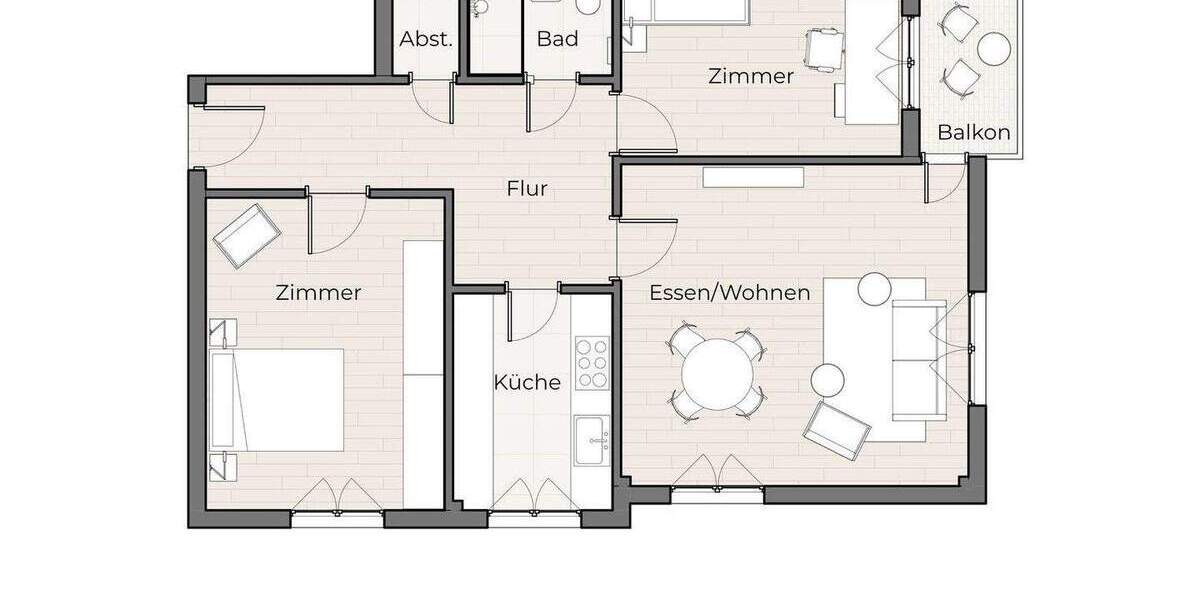 Etagenwohnung Stuttgart Bergheim - 3 Zimmer, 79 m&sup2;, 359.000&euro; | Angebot:25705057