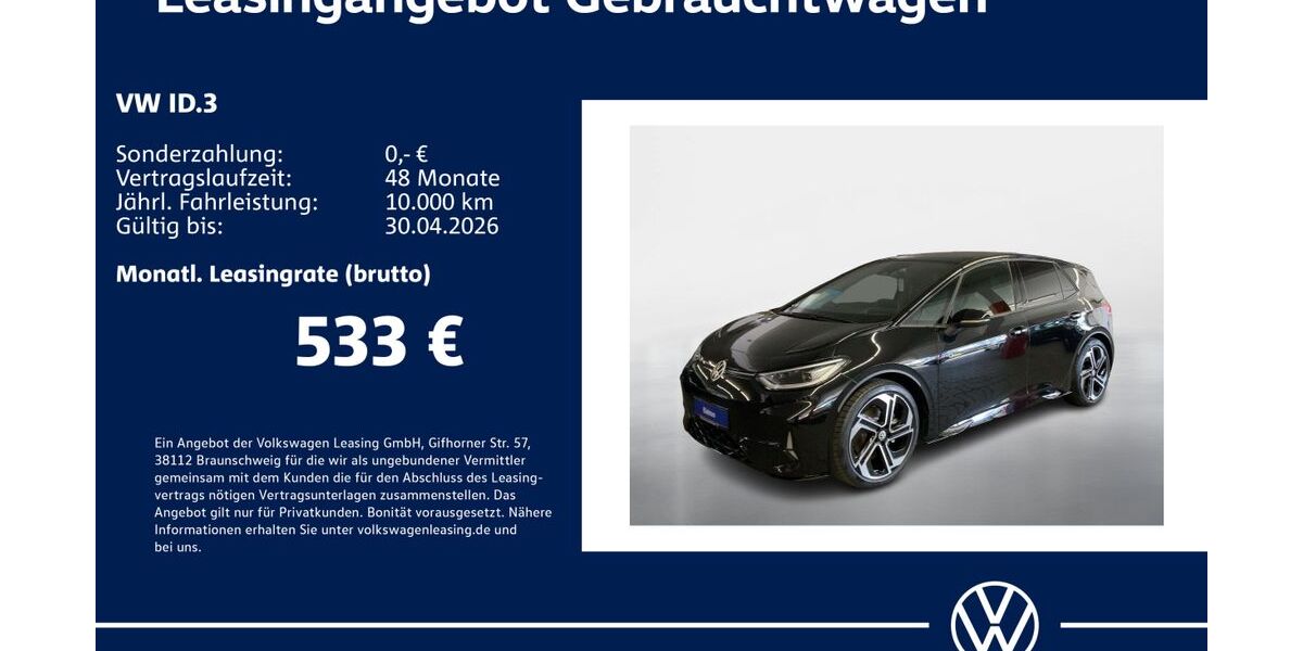 VW ID.3 5.866 km 43.430 &euro; Stuttgart 70563