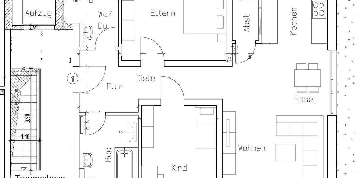Etagenwohnung Bietigheim-Bissingen Bietigheim - 3 Zimmer, 97 m&sup2;, 477.000&euro; | Angebot:25748635