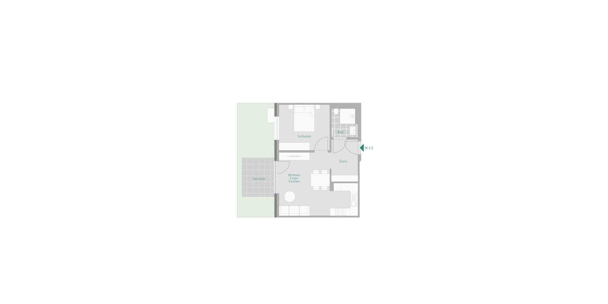 Etagenwohnung Renningen - 2 Zimmer, 52 m&sup2;, 375.000&euro; | Angebot:25692053