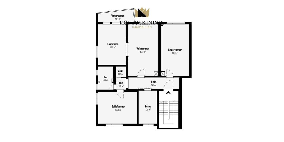 Etagenwohnung Stuttgart Ost - 4 Zimmer, 96 m&sup2;, 379.000&euro; | Angebot:25798397