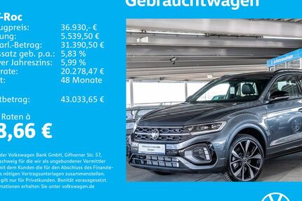 VW T-Roc 1.501 km 36.430 &euro; Stuttgart-Wangen 70188