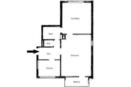 Wohnung Stuttgart Bad Cannstatt - 2 Zimmer, 49 m&sup2;, 1.000&euro; | Angebot:25262532