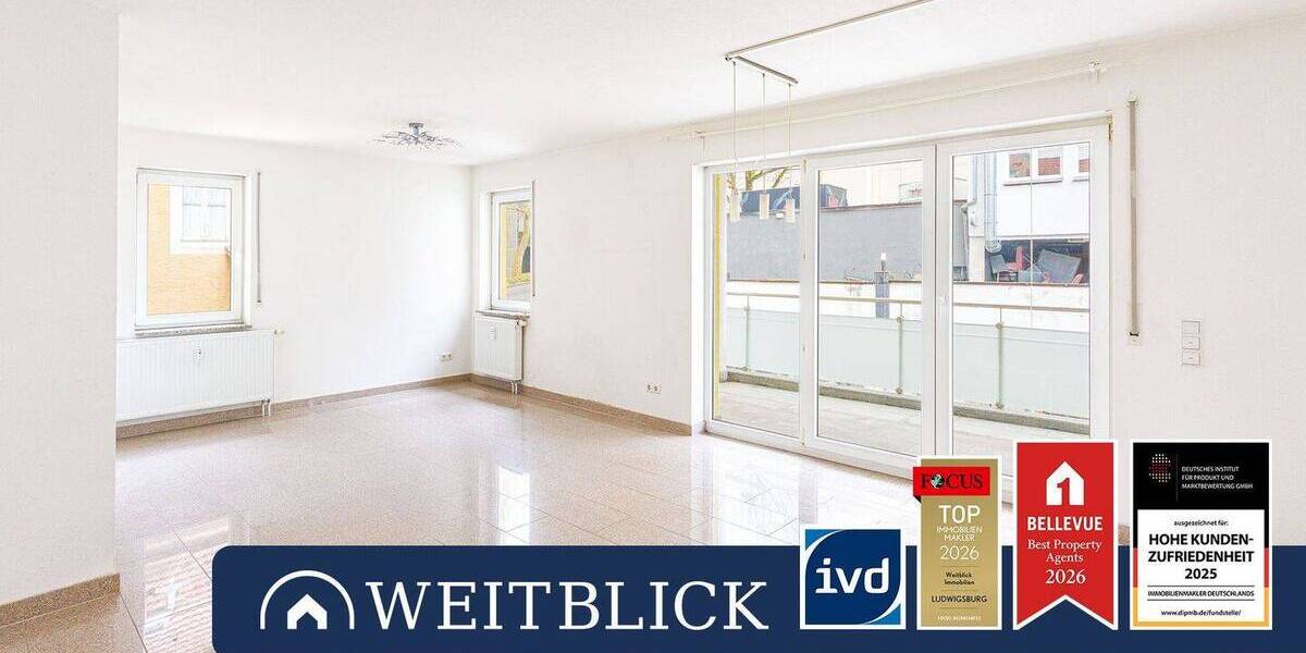 Etagenwohnung Ludwigsburg Mitte - 4 Zimmer, 99 m&sup2;, 389.000&euro; | Angebot:26029685