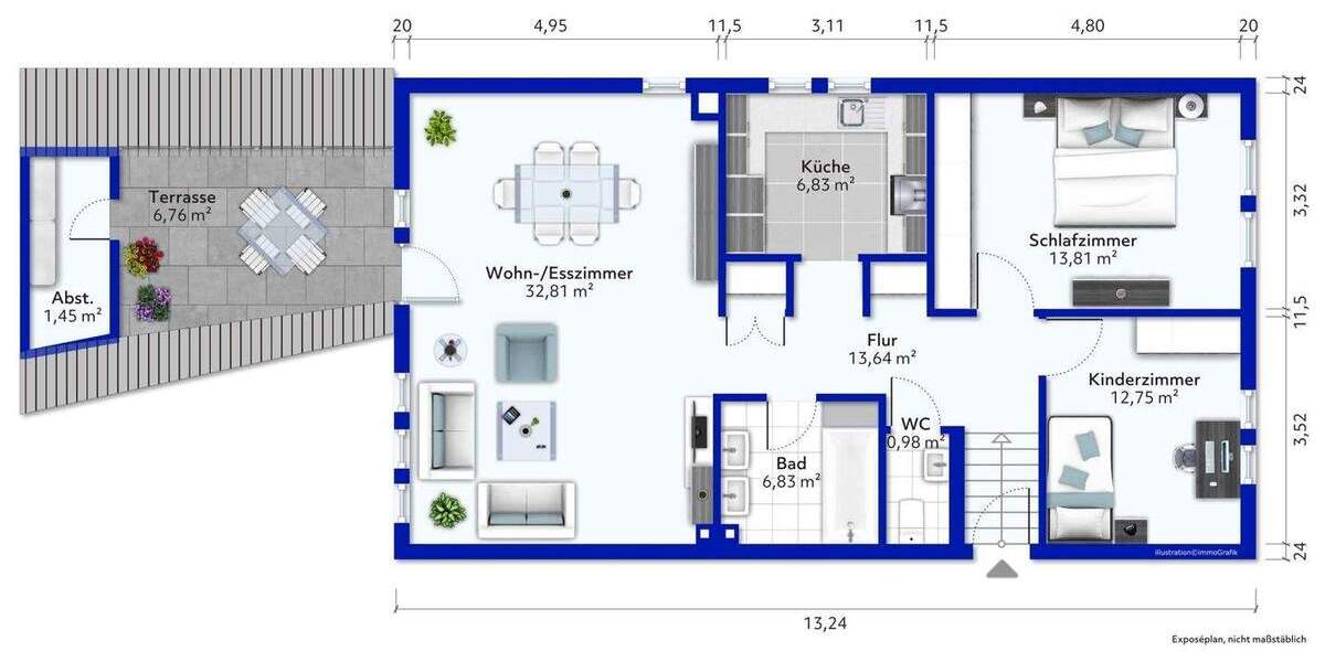 Etagenwohnung Leonberg Eltingen - 3 Zimmer, 87 m&sup2;, 249.000&euro; | Angebot:25749258