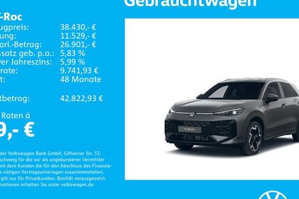VW T-Roc 1.505 km 38.430 &euro; Stuttgart-Wangen 70188