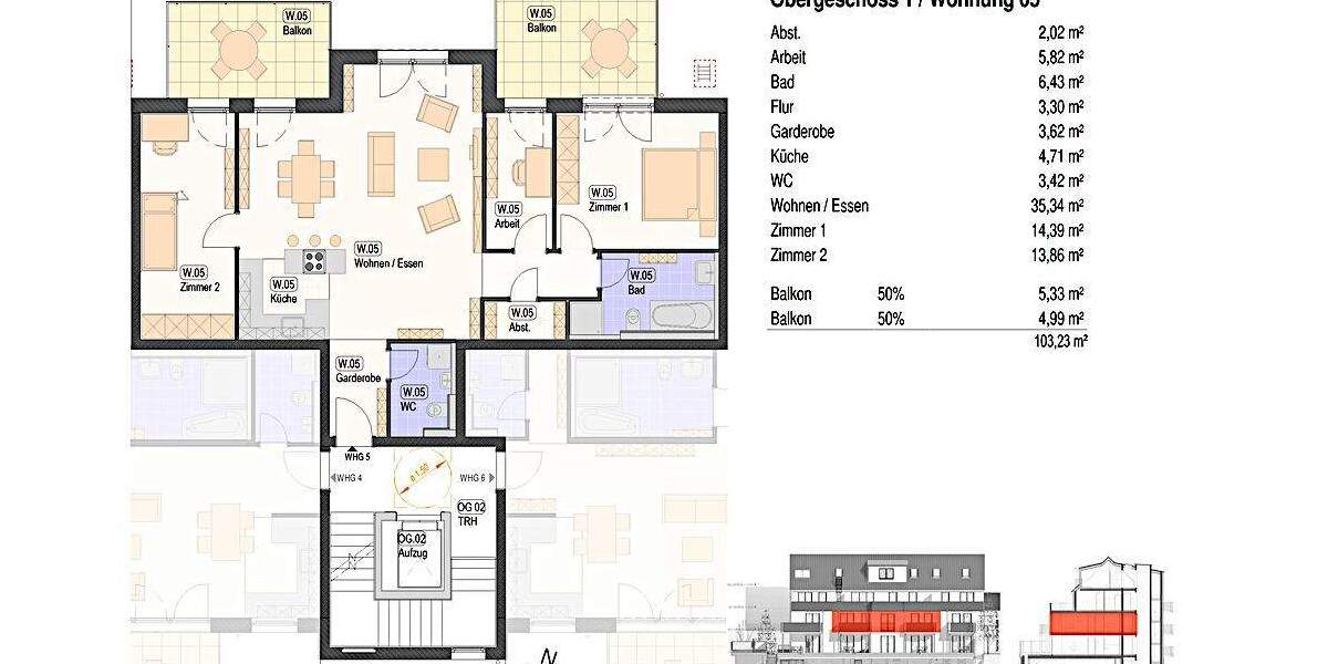 Etagenwohnung Nürtingen / Neckarhausen Neckarhausen - 3 Zimmer, 82 m&sup2;, 536.000&euro; | Angebot:25732741