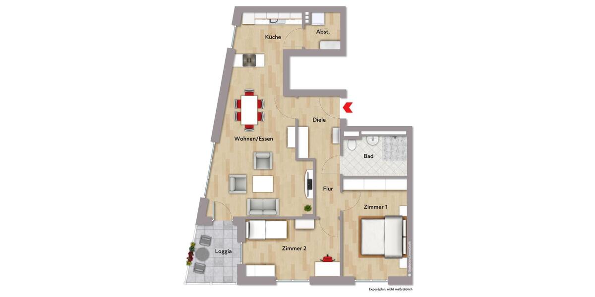 Etagenwohnung Leonberg - 3 Zimmer, 86 m&sup2;, 1.561&euro; | Angebot:23712514