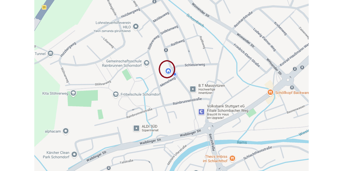 Dachgeschoßwohnung Schorndorf - 3 Zimmer, 61 m&sup2;, 219.000&euro; | Angebot:25355005