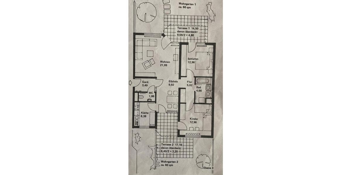 Erdgeschoßwohnung Stuttgart Botnang - 3.5 Zimmer, 87 m&sup2;, 1.300&euro; | Angebot:26660013