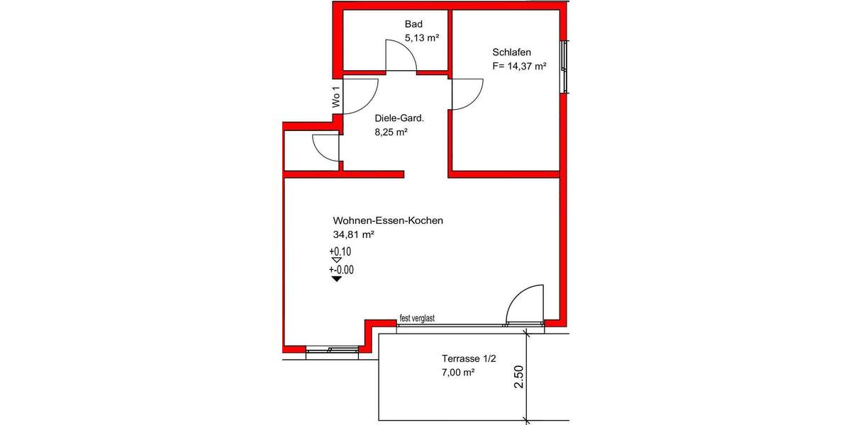 Etagenwohnung Besigheim Chausseeberg - 2 Zimmer, 69 m&sup2;, 339.000&euro; | Angebot:25694538