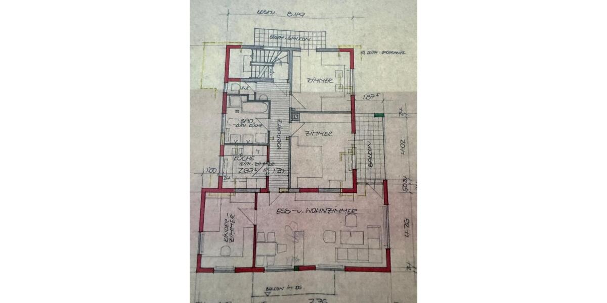 Etagenwohnung Waiblingen Bittenfeld - 4 Zimmer, 110 m&sup2;, 1.250&euro; | Angebot:27594267