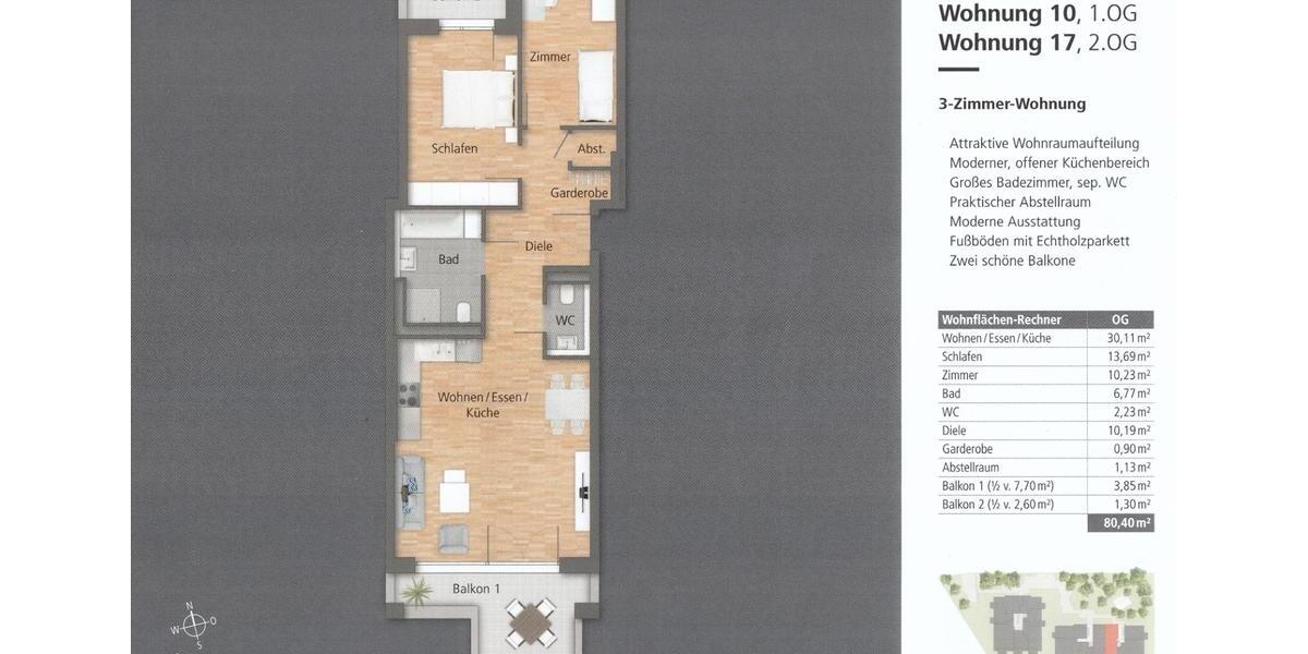 Etagenwohnung Kirchheim unter Teck - 3 Zimmer, 80 m&sup2;, 1.350&euro; | Angebot:25960855
