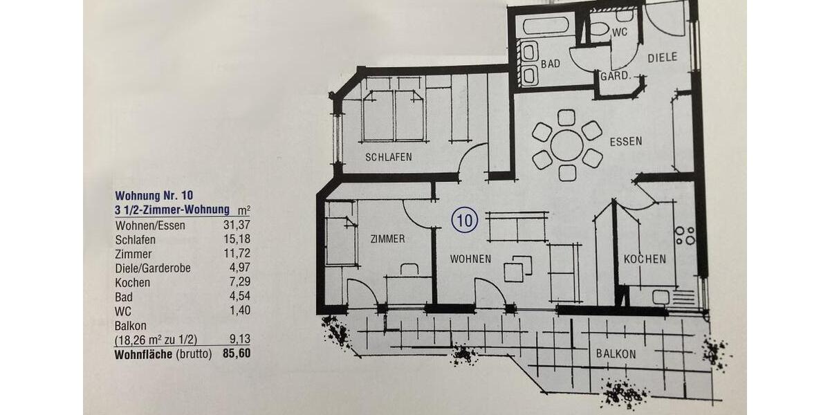 Etagenwohnung Esslingen am Neckar Brühl - 3.5 Zimmer, 86 m&sup2;, 1.200&euro; | Angebot:26654953