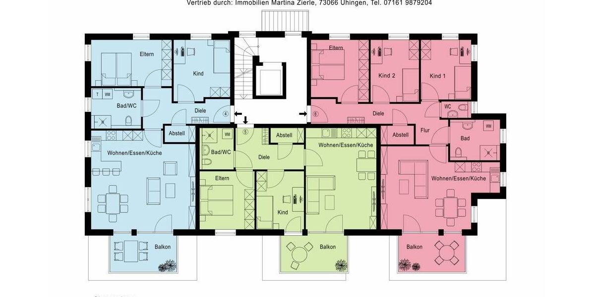 Etagenwohnung Hochdorf - 3 Zimmer, 67 m&sup2;, 319.000&euro; | Angebot:25738574