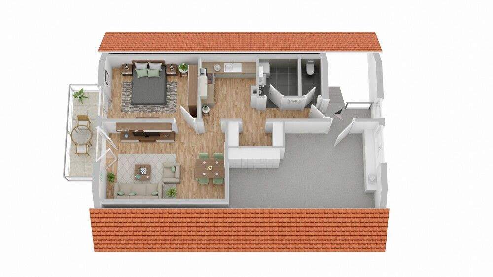 Etagenwohnung Remseck am Neckar / Hochdorf Hochdorf - 2 Zimmer, 48 m&sup2;, 165.000&euro; | Angebot:25777940