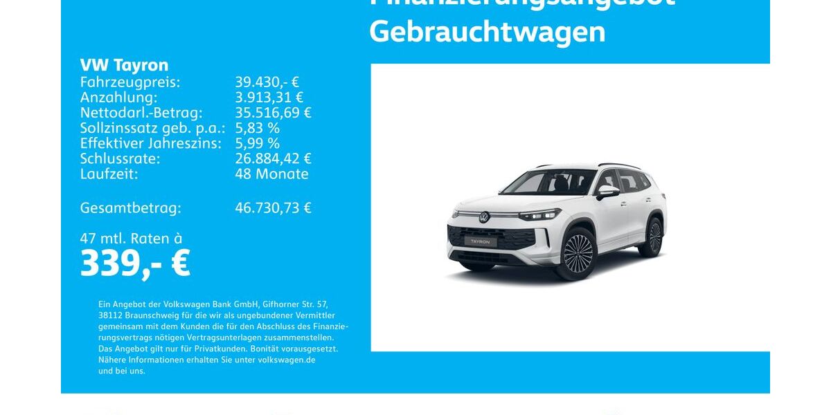 VW Tayron 26.045 km 39.430 &euro; Stuttgart-Wangen 70188
