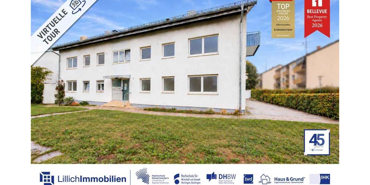 Etagenwohnung Kornwestheim - 3 Zimmer, 63 m&sup2;, 182.000&euro; | Angebot:27702860
