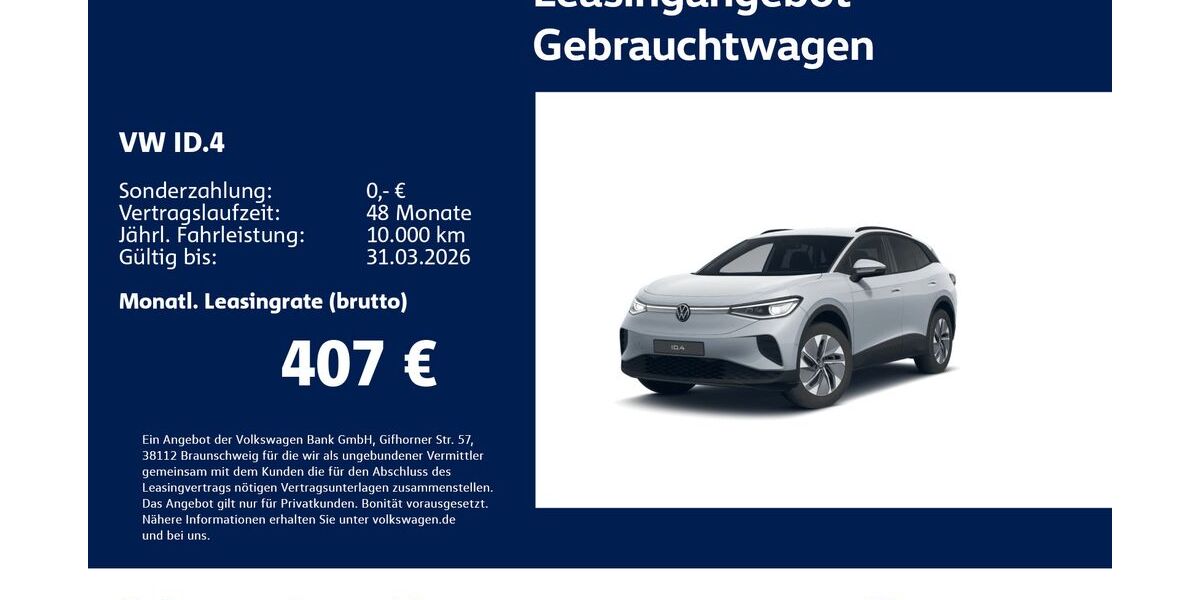 VW ID.4 15.424 km 40.330 &euro; Stuttgart-Feuerbach 70469