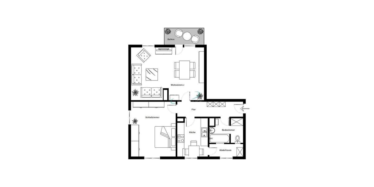 Etagenwohnung Stuttgart Untertürkheim - 3 Zimmer, 71 m&sup2;, 259.000&euro; | Angebot:26015115