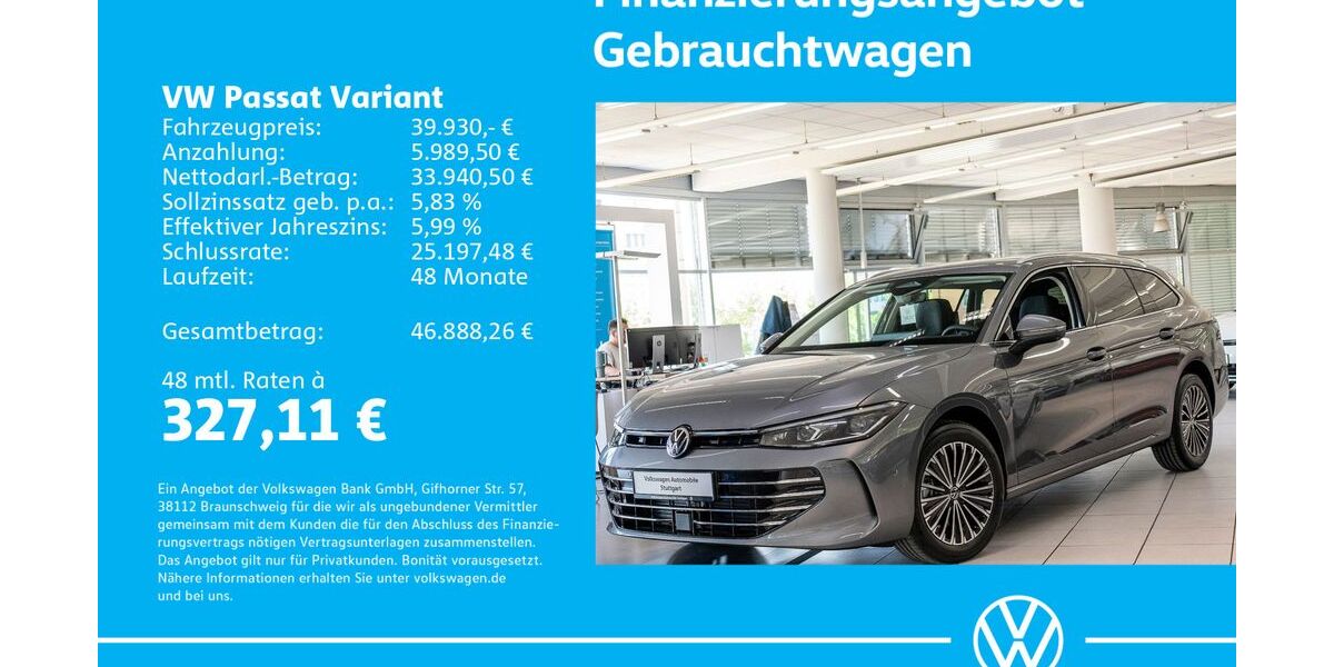 VW Passat Variant 1.505 km 39.430 &euro; Stuttgart-Wangen 70188