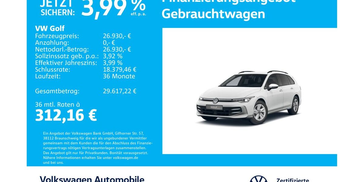 VW Golf 16.605 km 27.730 &euro; Stuttgart-Feuerbach 70469