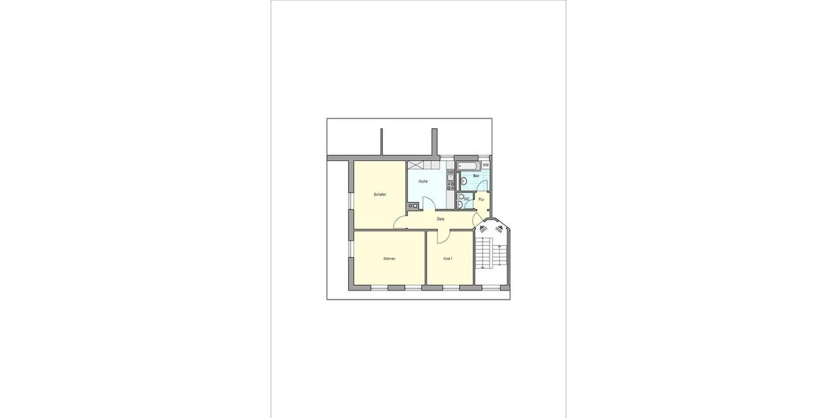 Etagenwohnung Esslingen am Neckar - 3 Zimmer, 79 m&sup2;, 956&euro; | Angebot:25304437