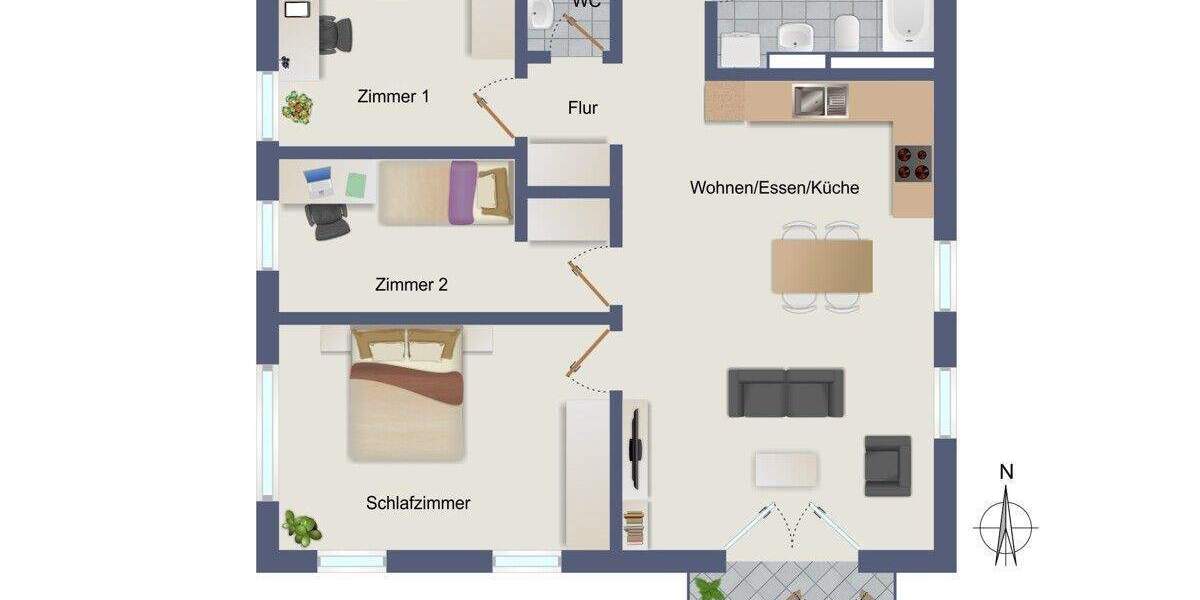 Etagenwohnung Asperg - 4 Zimmer, 84 m&sup2;, 559.500&euro; | Angebot:25738276