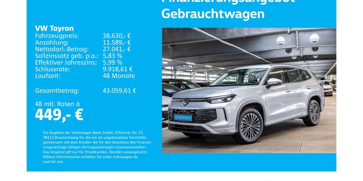 VW Tayron 26.950 km 38.630 &euro; Stuttgart-Feuerbach 70469