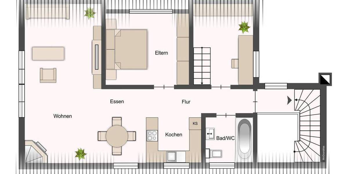 Etagenwohnung Ludwigsburg Neckarweihingen - 3 Zimmer, 105 m&sup2;, 265.000&euro; | Angebot:26207222