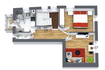 Wohnung Stuttgart Stuttgart-Ost - 2 Zimmer, 50 m&sup2;, 1.100&euro; | Angebot:26673680