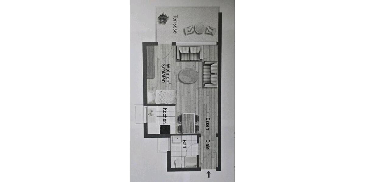 Etagenwohnung Pleidelsheim - 1 Zimmer, 37 m&sup2;, 688&euro; | Angebot:25686448