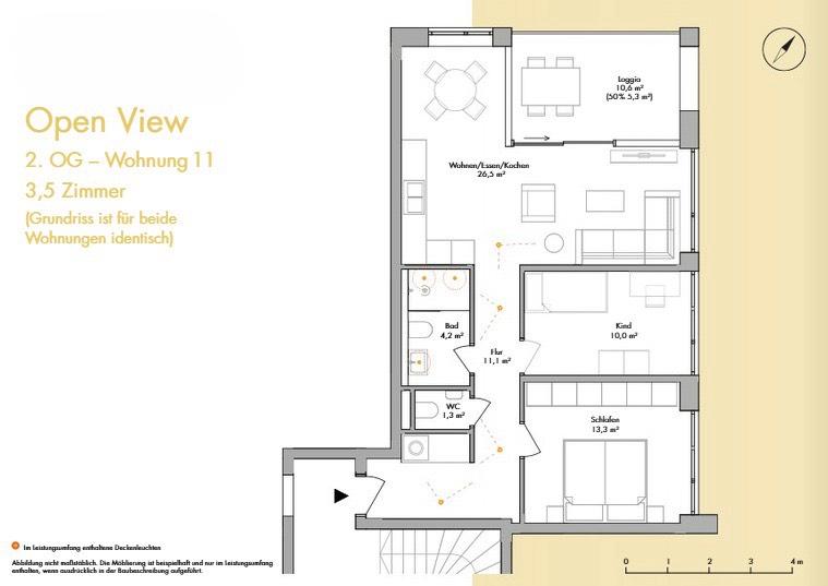 Etagenwohnung Ostfildern - 3 Zimmer, 72 m&sup2;, 1.904&euro; | Angebot:27595837