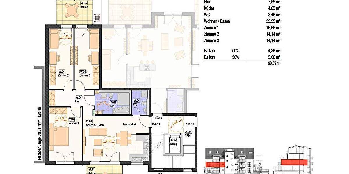 Etagenwohnung Nürtingen / Neckarhausen Neckarhausen - 3 Zimmer, 82 m&sup2;, 536.000&euro; | Angebot:25732741