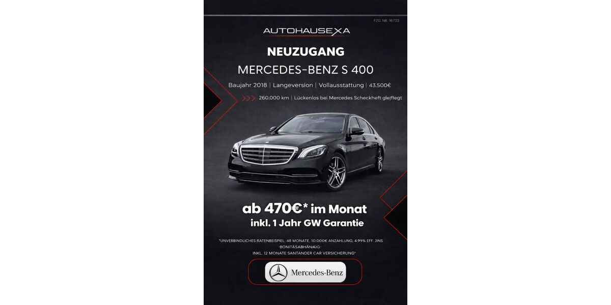 Mercedes-Benz S 400 260.000 km 43.500 &euro; Wernau am Neckar 73249