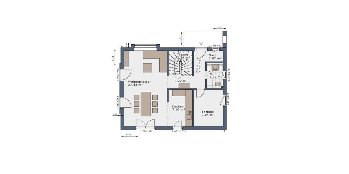 Einfamilienhaus Wangen - 4 Zimmer, 120 m&sup2;, 1.888&euro; | Angebot:24715121